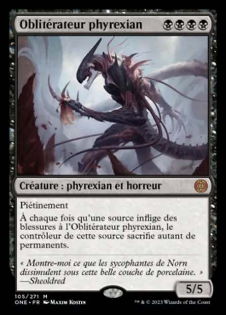 Oblitérateur phyrexian, carte Magic ONE 105 — extension Tous Phyrexians
