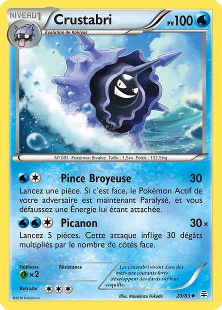 Crustabri, carte Pokémon GEN 20 — extension Générations
