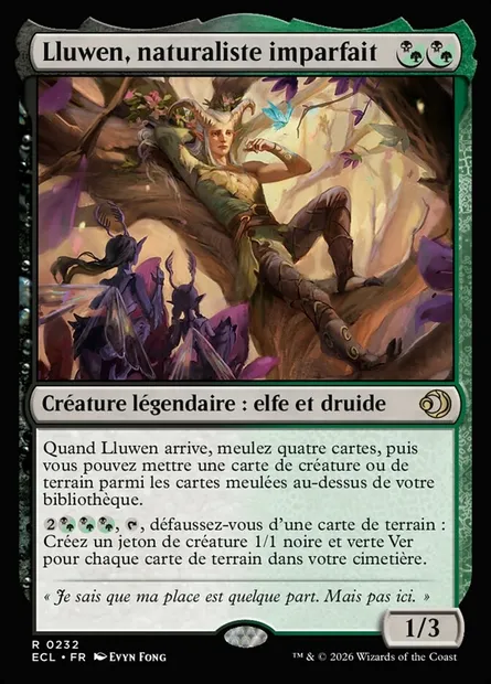 Lluwen, naturaliste imparfait, carte Magic ECL 232 — extension Lorwyn Eclipsed
