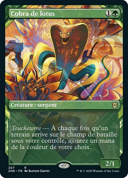 Cobra de lotus, carte Magic ZNR 307 — extension Renaissance de Zendikar