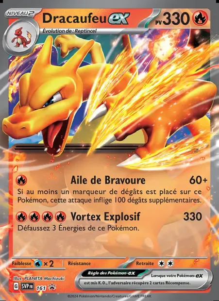 Dracaufeu-ex, carte Pokémon PR-SV 161 — extension SVP Black Star Promos