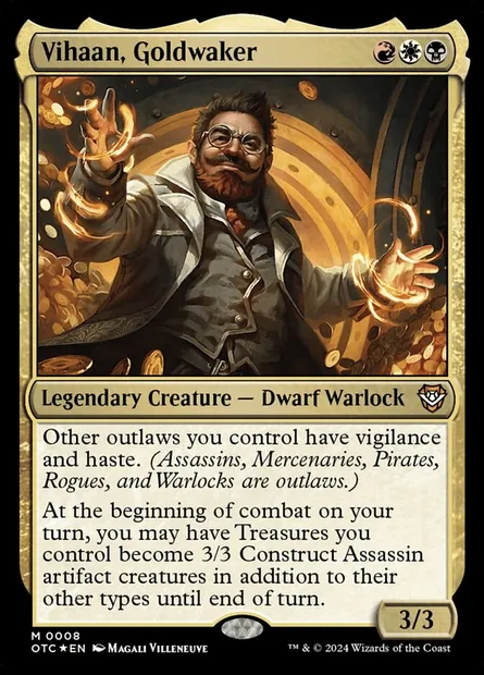 Vihaan, Goldwaker, Magic card OTC 8 — Outlaws of Thunder Junction Commander set