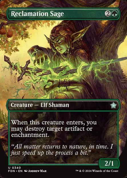 Reclamation Sage, Magic card FDN 340 — Foundations set