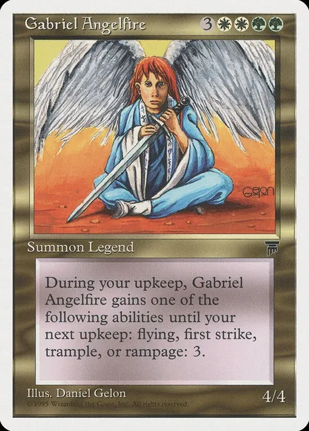 Gabriel Angelfire, carte Magic CHR 76 — extension Chronicles