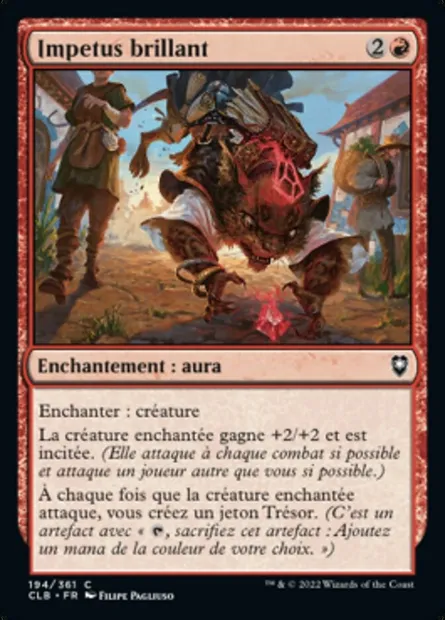 Impetus brillant, carte Magic CLB 194 — extension Commander Légendes : la bataille de la Porte de Baldur