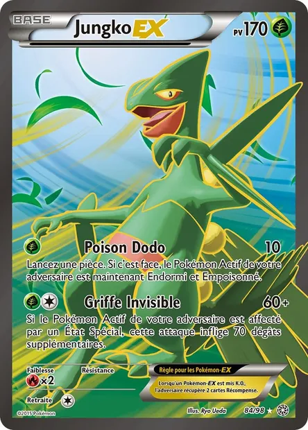 Jungko EX, carte Pokémon AOR 84 — extension Origines Antiques