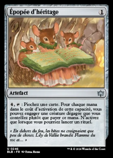 Épopée d'héritage, carte Magic BLB 246 — extension Bloomburrow