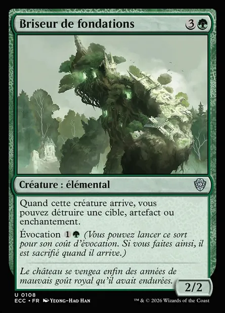 Briseur de fondations, carte Magic ECC 108 — extension Lorwyn Eclipsed Commander