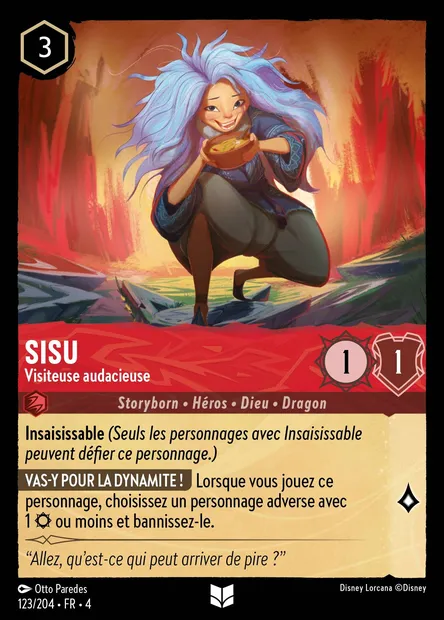 Sisu - Visiteuse audacieuse, carte Disney Lorcana CH4-123 — extension Le Retour d'Ursula