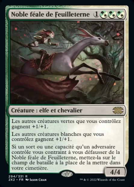 Noble féale de Feuilleterne, carte Magic 2X2 294 — extension Double Masters 2022