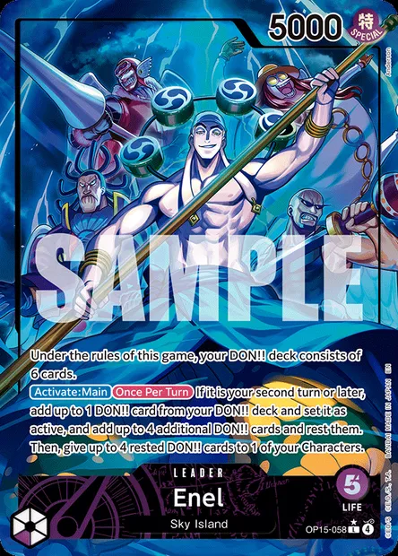 Enel, One Piece card OP15-058 — ADVENTURE ON KAMI’S ISLAND set