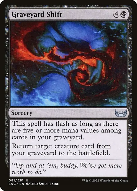Graveyard Shift, Magic card SNC 81 — Streets of New Capenna set