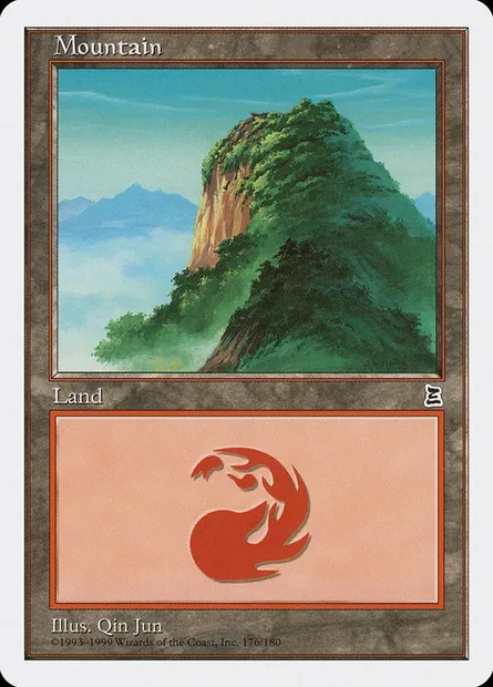 Mountain, Magic card PTK 176 — Portal Three Kingdoms set