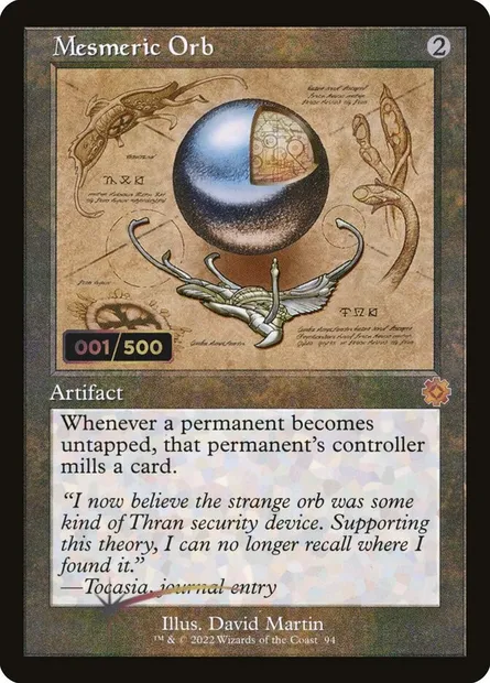 Mesmeric Orb, Magic card BRR 94z — The Brothers' War Retro Artifacts set