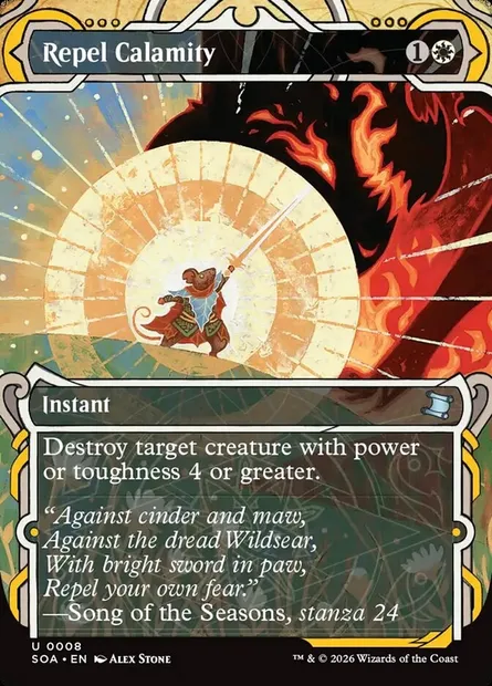 Repel Calamity, Magic card SOA 8 — Secrets of Strixhaven Mystical Archive set