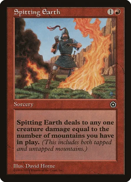 Spitting Earth, Magic card P02 116 — Portal Second Age set