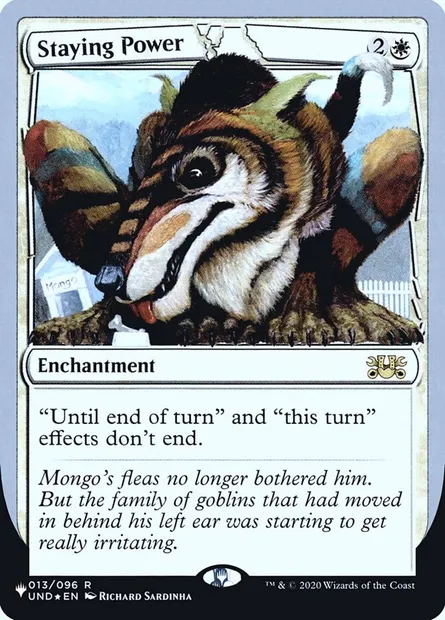 Staying Power, Magic card ULST 8 — The List (Unfinity Foil Edition) set