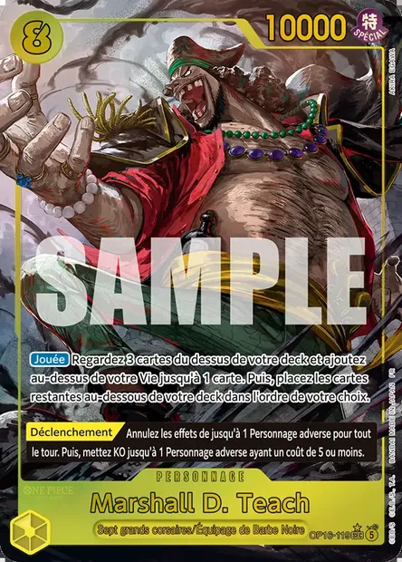 Marshall D. Teach, carte One Piece OP16-119 — extension L'HEURE DE LA BATAILLE DÉCISIVE
