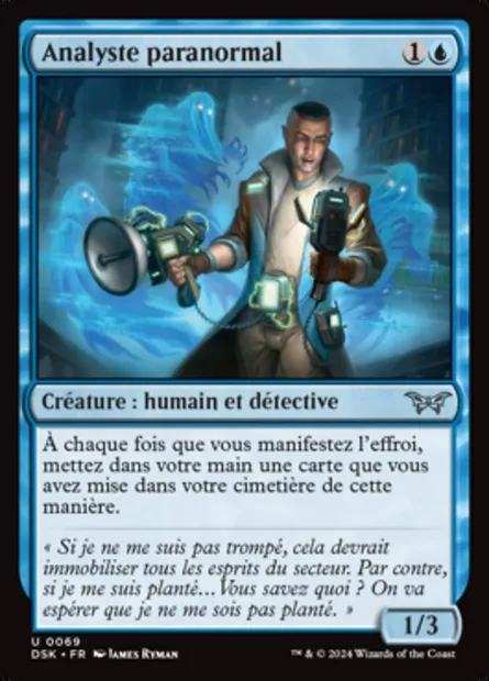 Analyste paranormal, carte Magic DSK 69 — extension Duskmourn: House of Horror