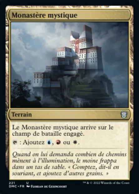 Monastère mystique, carte Magic DMC 221 — extension Dominaria United Commander
