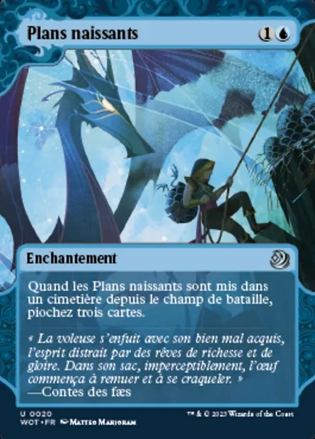 Plans naissants, carte Magic WOT 20 — extension Wilds of Eldraine: Enchanting Tales