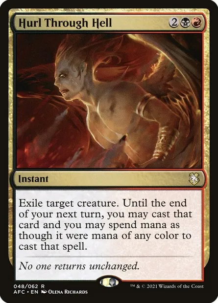 Hurl Through Hell, Magic card AFC 48 — Forgotten Realms Commander set