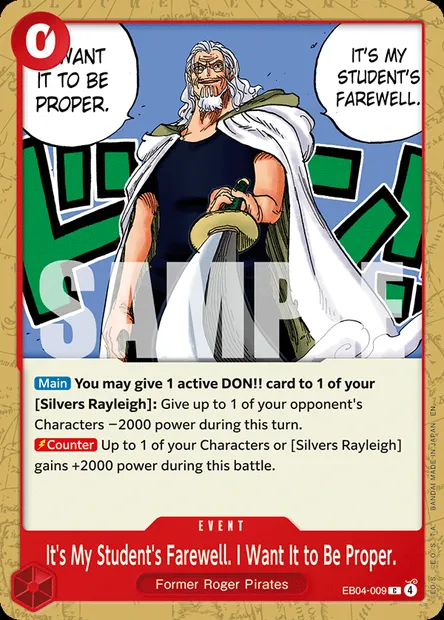 It's My Student's Farewell. I Want It to Be Proper., One Piece card EB04-009 — EGGHEAD CRISIS set