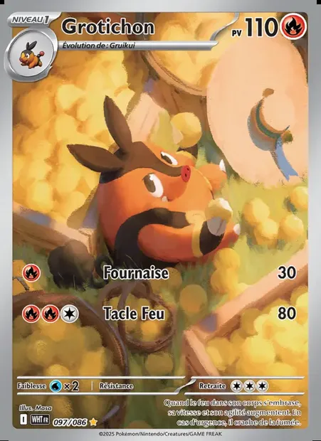 Grotichon, carte Pokémon WHT 097 — extension Flamme Blanche