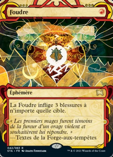 Foudre, carte Magic STA 42 — extension Strixhaven Mystical Archive