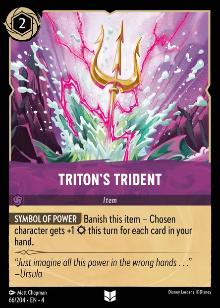 Triton's Trident, Disney Lorcana card CH4-066 — Ursula's Return set