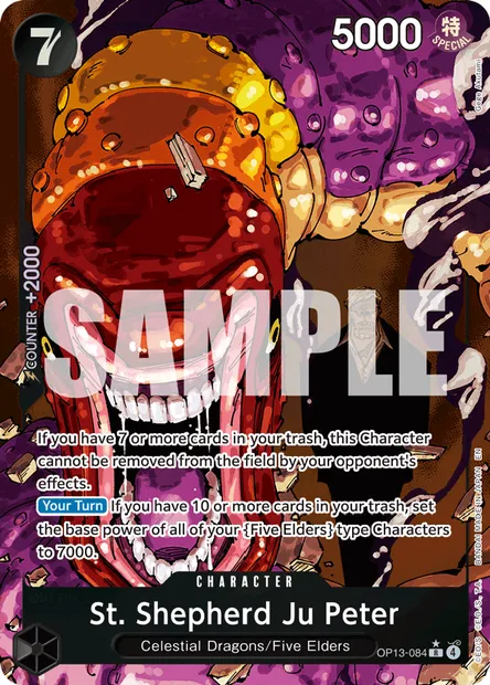 St. Shepherd Ju Peter, One Piece card OP13-084 — CARRYING ON HIS WILL set
