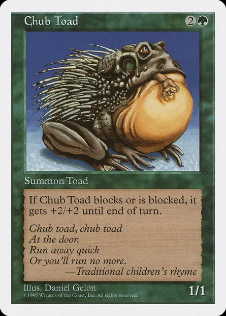 Chub Toad, Magic card 5ED 283 — Fifth Edition set