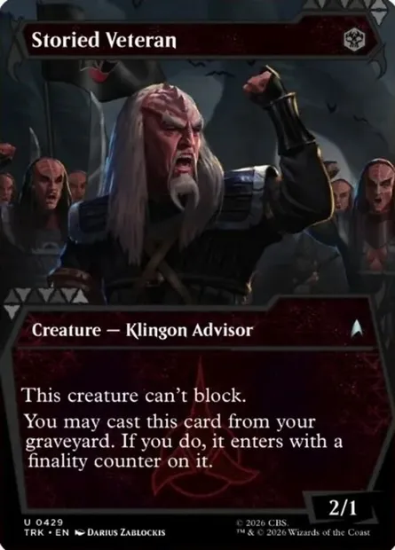 Storied Veteran, carte Magic TRK 429 — extension Star Trek