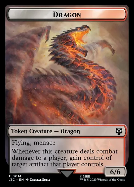 Dragon, carte Magic TLTC 14 — extension Tales of Middle-earth Commander Tokens