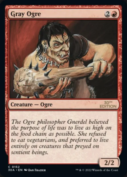 Ogre gris, carte Magic 30A 152 — extension 30th Anniversary Edition