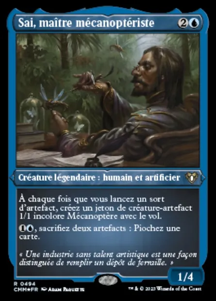 Sai, maître mécanoptériste, carte Magic CMM 494 — extension Commander Masters
