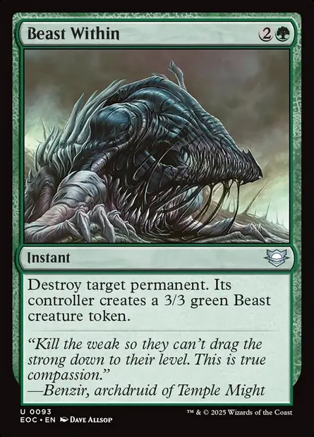Beast Within, Magic card EOC 93 — Edge of Eternities Commander set