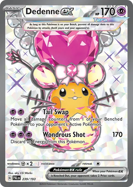 Dedenne ex, Pokémon card PAL 239 — Paldea Evolved set