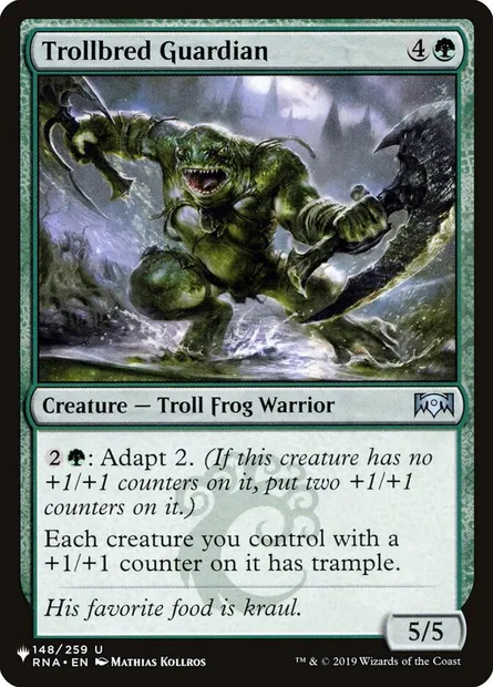 Trollbred Guardian, Magic card PLST RNA-148 — The List set
