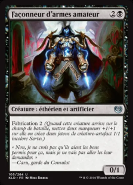 Façonneur d'armes amateur, carte Magic KLD 105 — extension Kaladesh