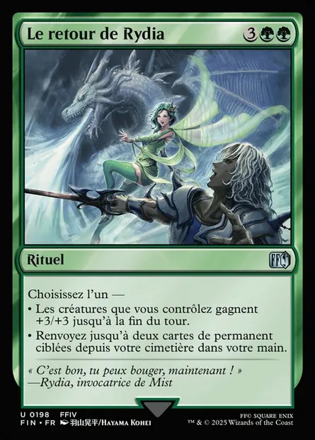 Le retour de Rydia, carte Magic FIN 198 — extension Final Fantasy