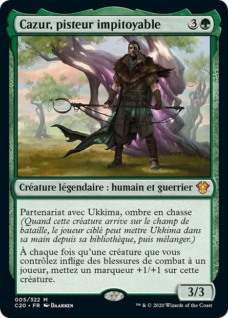Cazur, pisteur impitoyable, carte Magic C20 5 — extension Commander 2020