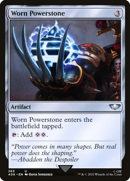 Lithoforce usée, carte Magic 40K 263 — extension Warhammer 40,000 Commander