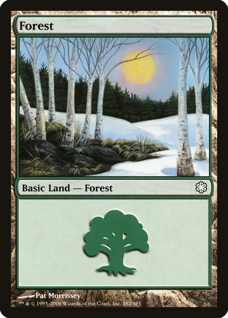 Forest, Magic card CST 382 — Coldsnap Theme Decks set