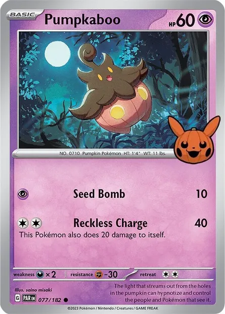 Pumpkaboo, Pokémon card TOT24 077-2 — Trick or Trade 2024 set