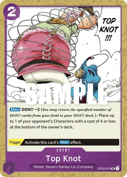 Top Knot, One Piece card OP03-074 — PILLARS OF STRENGTH set