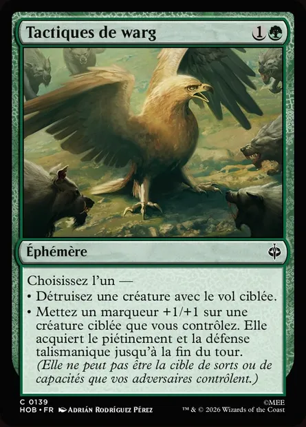 Tactiques de warg, carte Magic HOB 139 — extension The Hobbit