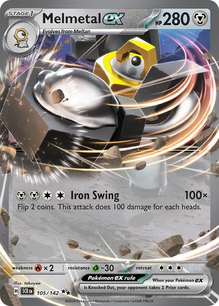 Melmetal ex, Pokémon card SCR 105 — Stellar Crown set