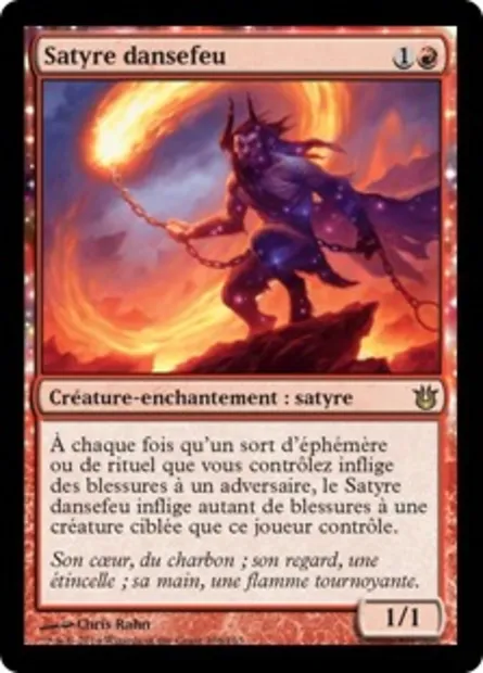 Satyre dansefeu, carte Magic BNG 108 — extension Créations divines