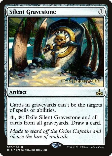Silent Gravestone, Magic card PRIX 182s — Rivals of Ixalan Promos set